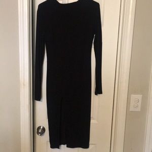 Large long black Dress with side split